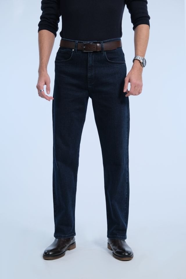 Koyu Lacivert Loose Jean