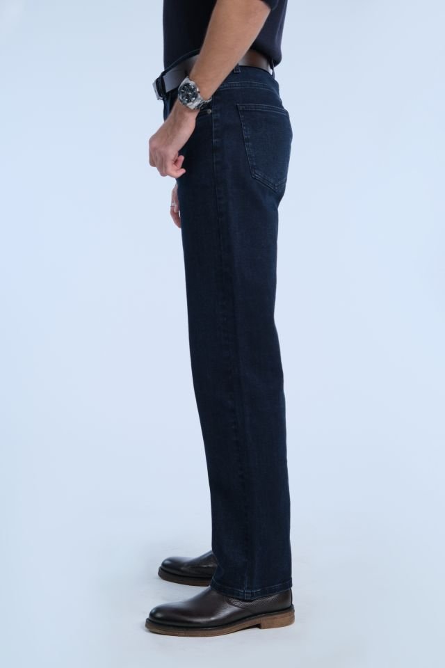 Koyu Lacivert Loose Jean