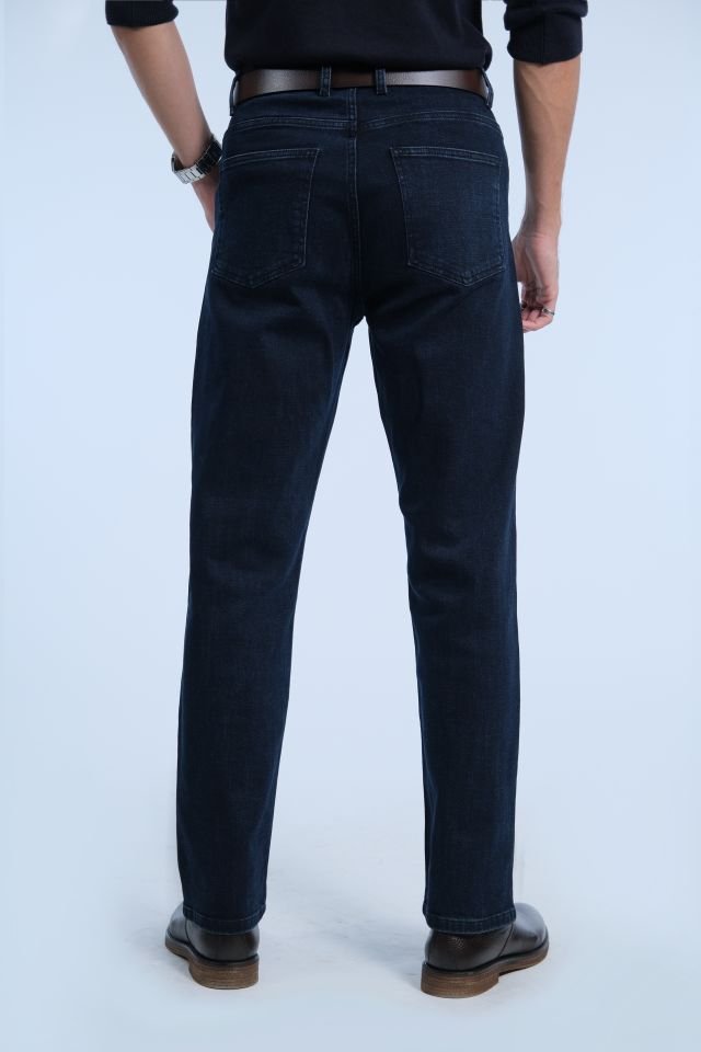 Koyu Lacivert Loose Jean