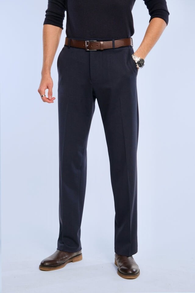 Koyu Lacivert Kalın Kumaş Pantolon