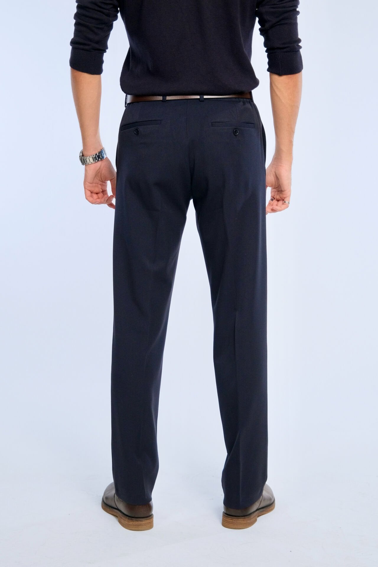 Koyu Lacivert Kalın Kumaş Pantolon