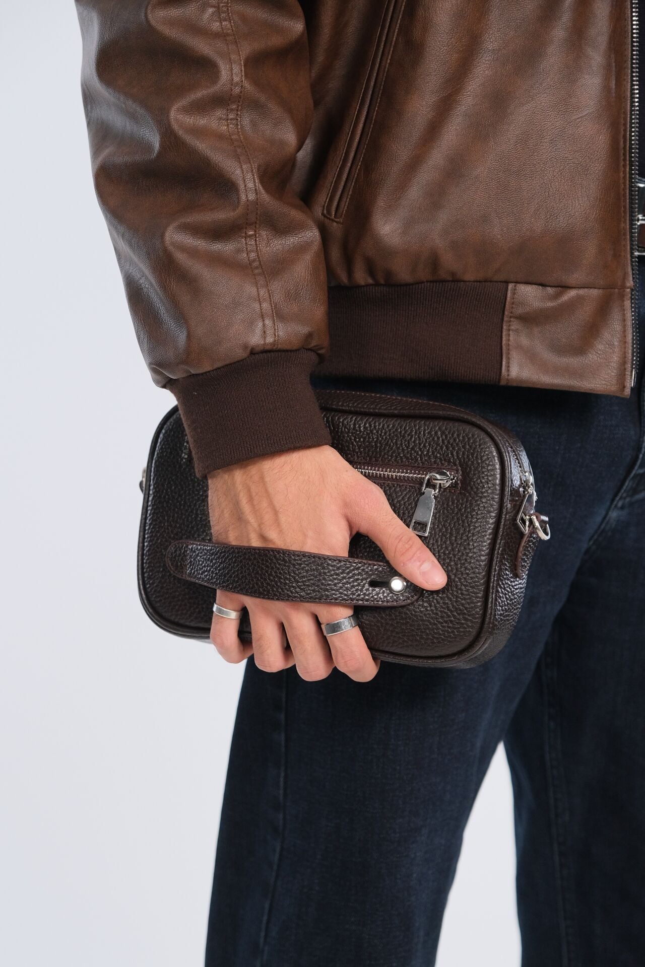 Kahverengi Deri El Çantası V/2.0