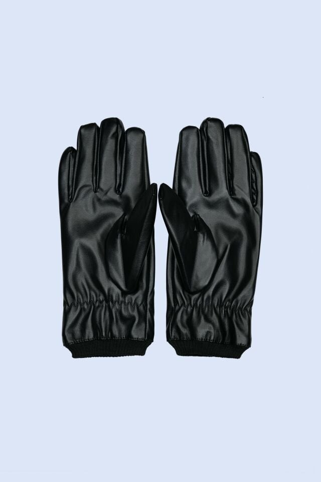 Siyah Suni Deri Eldiven