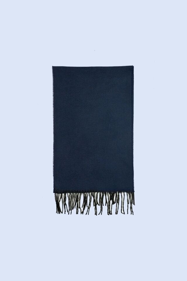 Lacivert Yün Tuşeli Viskon Atkı