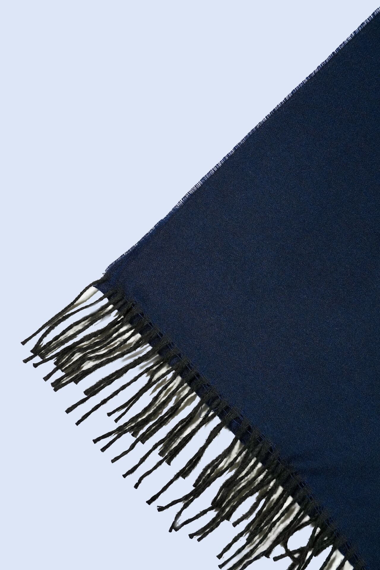 Lacivert Yün Tuşeli Viskon Atkı