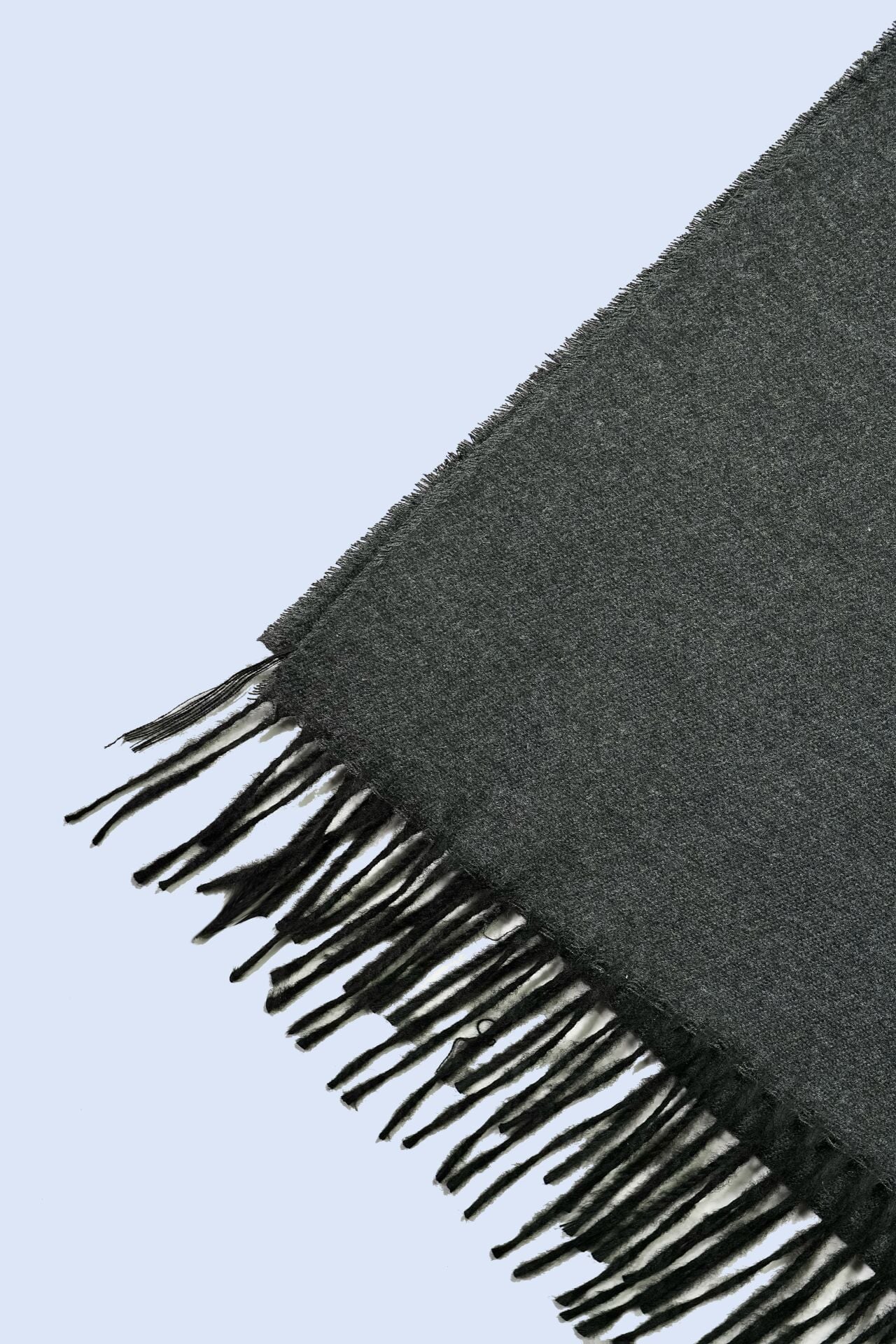 Antrasit Yün Tuşeli Viskon Atkı