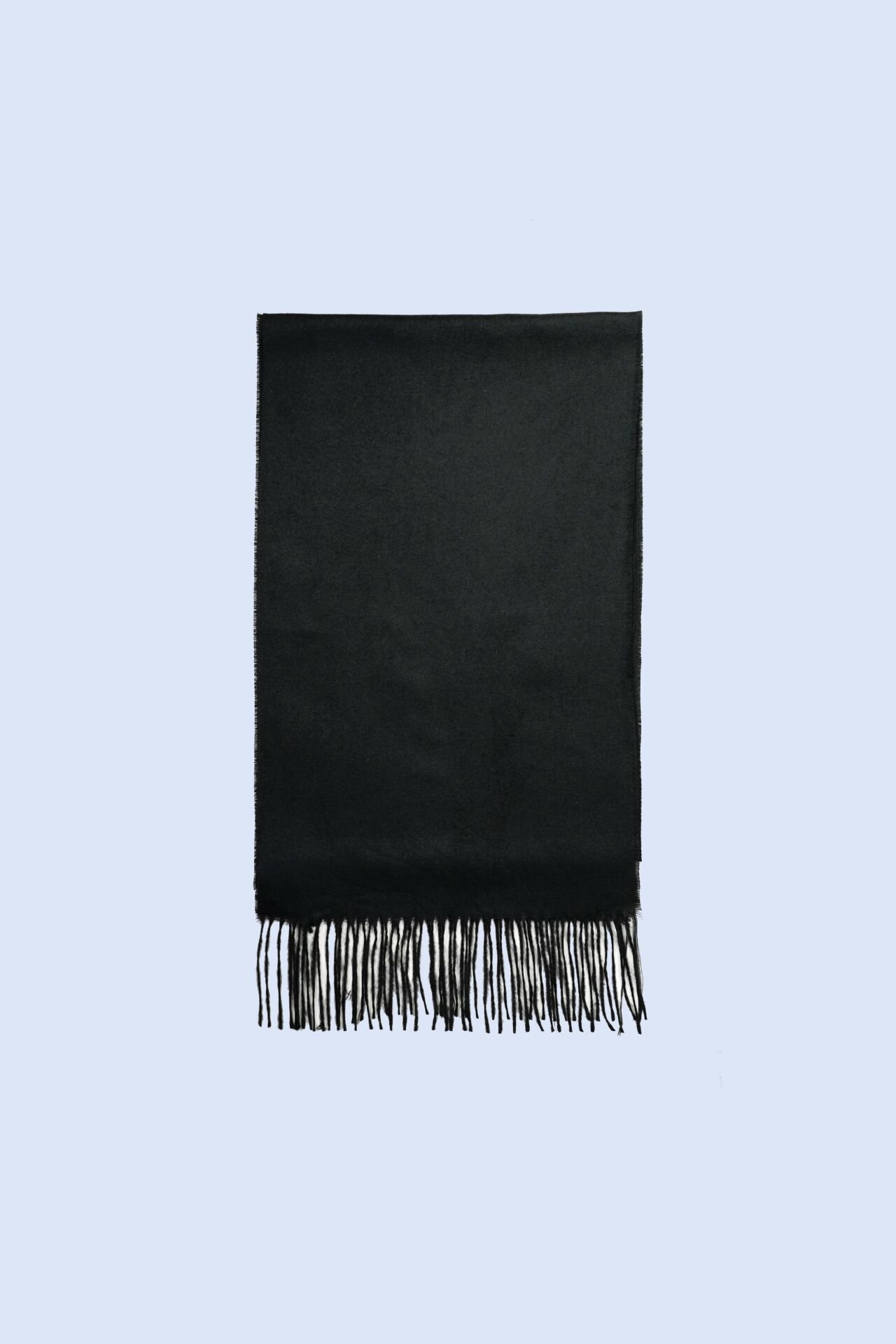 Siyah Yün Tuşeli Viskon Atkı