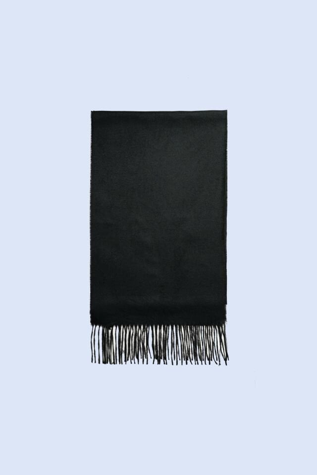 Siyah Yün Tuşeli Viskon Atkı