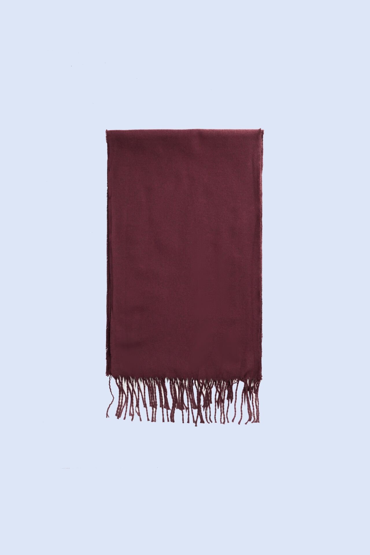 Bordo Yün Tuşeli Viskon Atkı